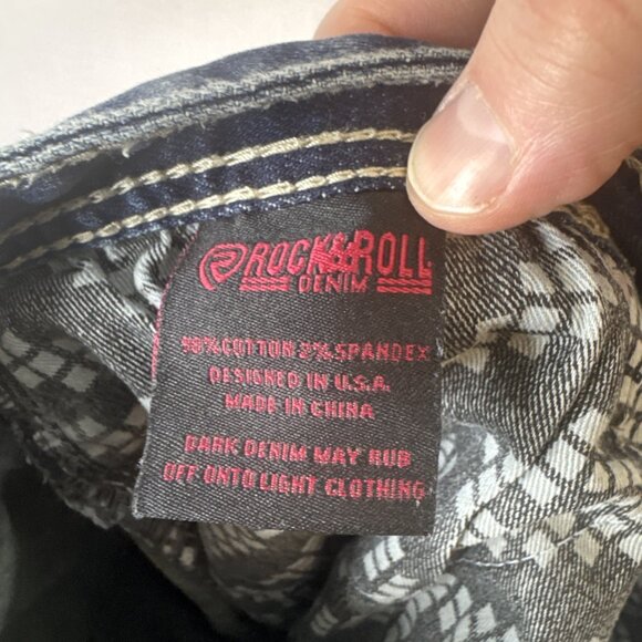 HOOey x Rock & Roll Denim Revolver Slim Straight Jeans Mens 32x30 - Picture 8 of 9